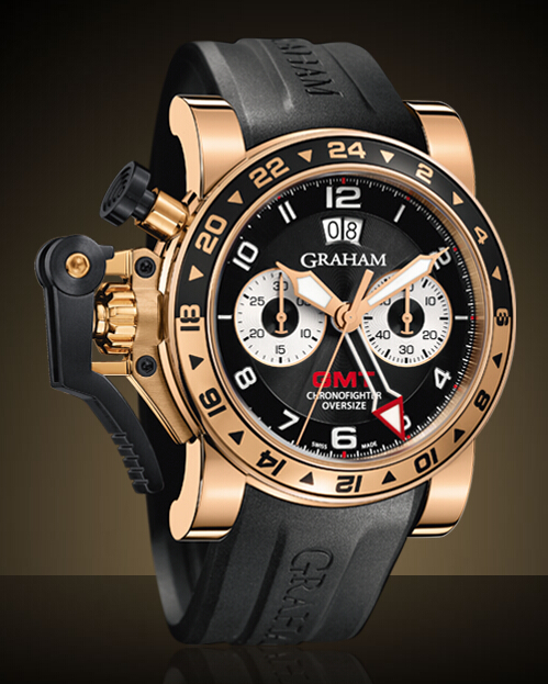 Graham London Chronofighter Oversize GMT Steel & Gold / Gold - 2OVGR.B21A Men Copy Watch